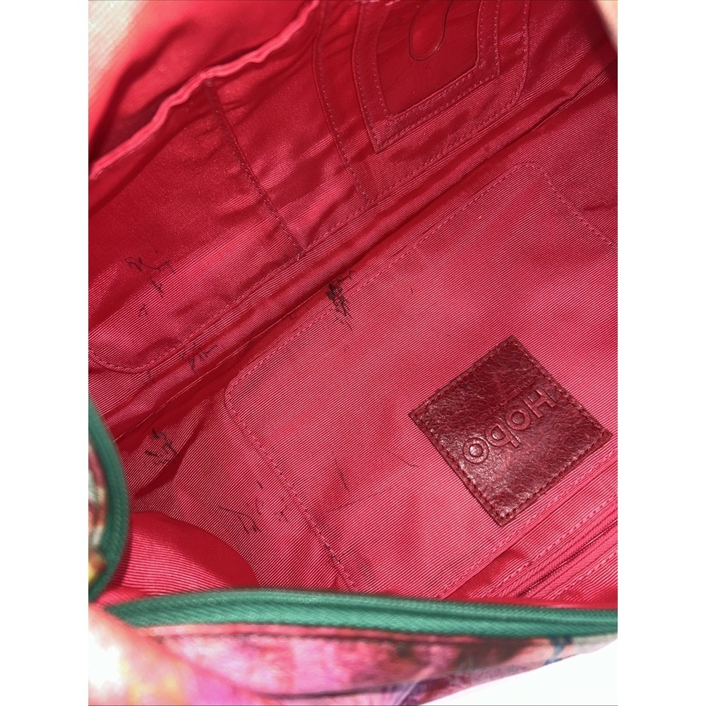 HTF HOBO International Summer Garden Painted Leather Slouchy Shoulder & Dust Bag - Picture 9 of 9